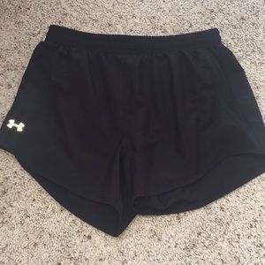 black under armour running shorts